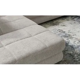 Möbel Kraft Wohnlandschaft Mikrofaser 3-Sitzer Grau