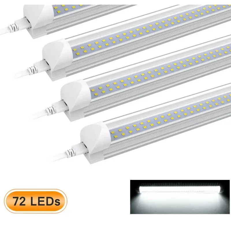 LED-Lampe, weißes Licht, 72 LEDs, 12 V, 6500 K, 33 cm – Aluminiumgehäuse, mit Kabel und Anschlussbuchse