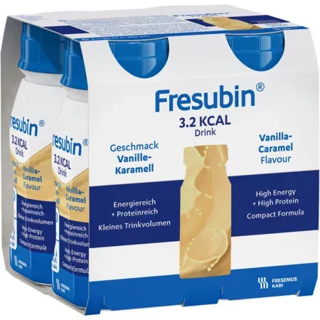 Fresubin 3,2 Kcal Drink Vanille-Karamell Trinkflaschen 4x125ml
