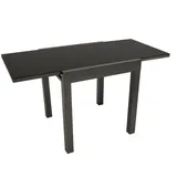 DEGAMO ELBA Ausziehtisch 70/140 x 70 x 75 cm dunkelgrau/schwarz