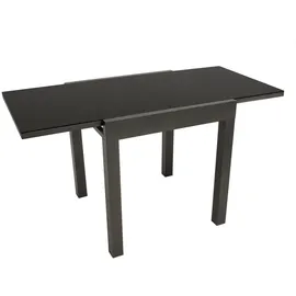 DEGAMO ELBA Ausziehtisch 70/140 x 70 x 75 cm dunkelgrau/schwarz