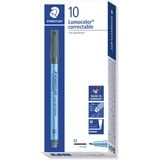 Staedtler Lumocolor 305 Filzstift Medium blau, 10er-Pack (305 M-3#10)