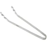 Metaltex Grillzange gebogen Edelstahl silber