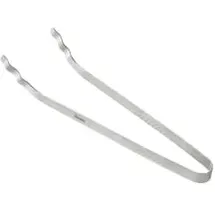 Metaltex Grillzange gebogen Edelstahl silber