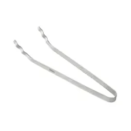 Metaltex Grillzange gebogen Edelstahl silber