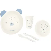 KIKKABOO Kindergeschirr Set Bear with me 5-teilig, Tiermotiv, Schale,