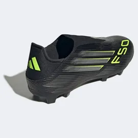 adidas F50 League Laceless FG/MG Core Black / Iron Metallic / Lucid Lemon 44