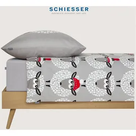 SCHIESSER Sippa - Feinbiber, - 2-teilig - 155 x 220 Cm - grau,