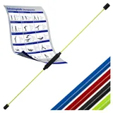 Sport-Tec Schwingstab für Tiefenmuskulatur, Schwungstab für Vibrationstraining flexibel inkl. Übungsposter, 160 cm
