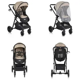 Moni Kombikinderwagen 2 in 1 Rio 22 kg umbaubar Fußabdeckung klappbar Korb Gurt beige
