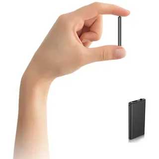 Nur 0,5 cm dick, Mini-Sprachaktivierter Rekorder, digitaler Audio-Recorder, kleines Hörgerät, Mikrodiktiergerät, Mikrodiktiergerät. STTWUNAKE