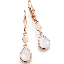Paar Ohrhänger FIRETTI "Schmuck Geschenk Silber 925 Ohrschmuck Patentbrisur Tropfen Perlmutt", rosa (roségoldfarben, perlmuttfarben), Ohrringe, Damen, Silber 925 (Sterlingsilber), mit Perlmutt