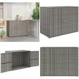 Vidaxl - Gartenschrank Grau 100x55,5x80 cm Poly Rattan - Gartenschrank - Outdoor Möbel - Stauraumschrank - Wetterfest - Poly Rattan - Home & Living