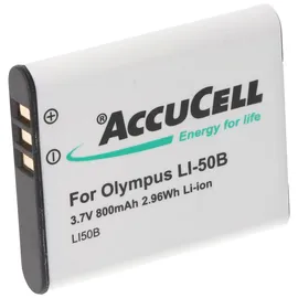 AccuCell Akku passend für Olympus LI-50B Akkutyp D-Li92, DB-100, VW-VBX090, Sony NP-150