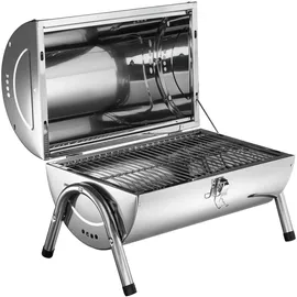 Tectake tectake® Klappgrill, mit Doppel-Grillfläche, geringes Gewicht, 42 x 25 x 35 cm