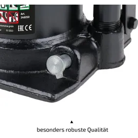 Heyner HEYNER® Doppelhub-Unterstellheber hydraulischer Wagenheber 5t Stempel-Wagenheber für SUV/PKW Hubhöhe 22,2-50cm