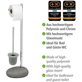 Wenko WC-Bürstengarnitur Pebble Stone Grau 1 St.