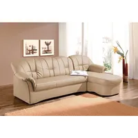 Ecksofa DOMO COLLECTION "Papenburg L-Form" Sofas Gr. B/H/T: 235cm x 84cm x 82cm, Microfaser PRIMABELLE, Recamiere rechts, ohne Bettfunktion, beige (natur) in großer Farbvielfalt, wahlweise mit Bettfunktion