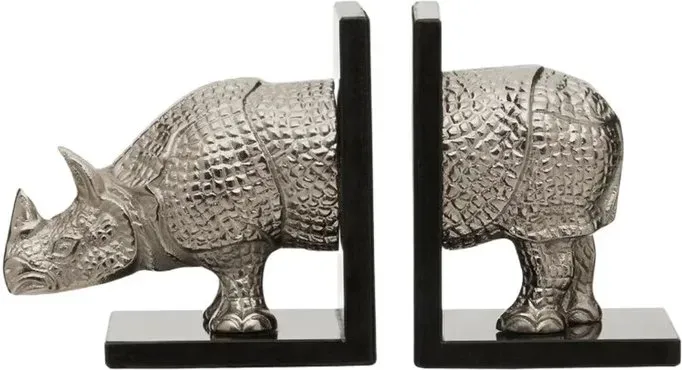 Premier Housewares Kinsley Nashorn-Bücherstützen-Set (2er-Set)