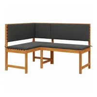 VidaXL Garten-Eckbank mit Kissen 140x100x91 cm Massivholz Akazie