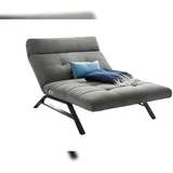 KAWOLA Relaxliege AMERIVA Polyester 120 x 110 x 158 cm Silber mit Kissen und Kopfteil
