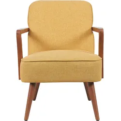 SVITA TUVA Loungesessel Akzentstuhl vintage Wohnzimmer Schlafzimmer Senfgelb
