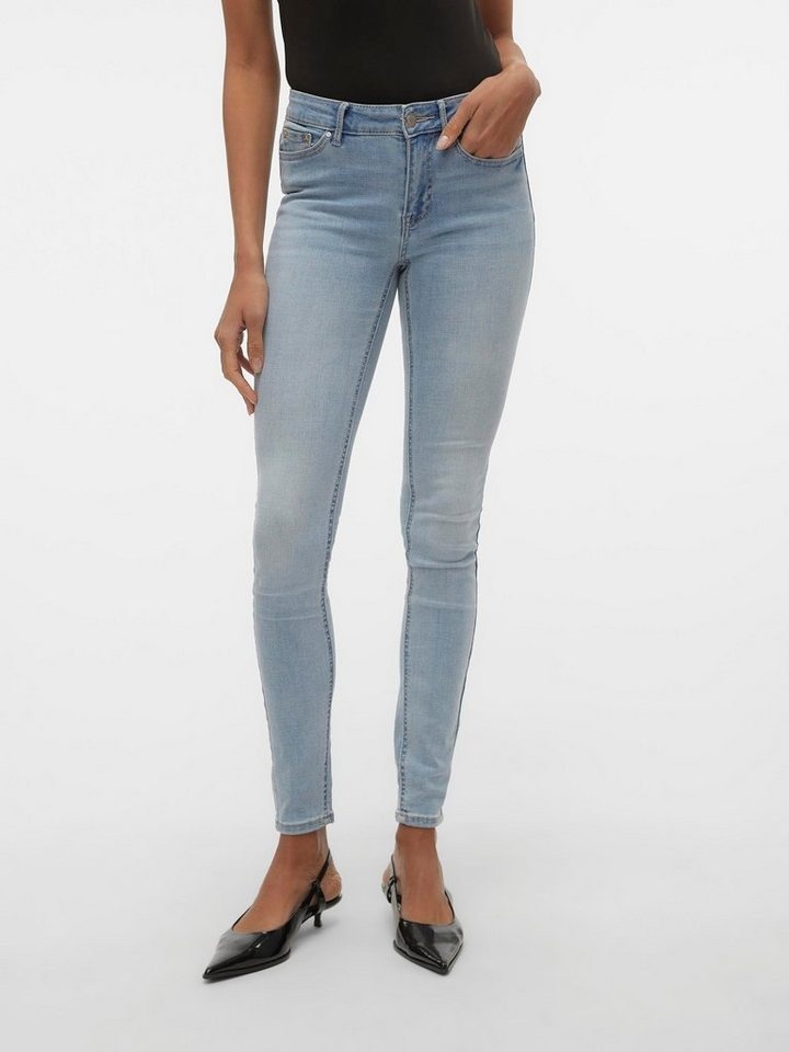 Vero Moda Skinny-fit-Jeans VMFLASH MR SKINNY JEANS LI3102 GA NOOS blau XL (42)