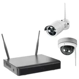 Indexa 26611 WLAN-NVR mit 2 Funk-Außenkameras WR100B+WR120D, 1TB Festplatte HDD WiFi WR100 SET BD 1TB