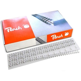 Peach Drahtbinderücken Easy-Wire, 3:1, 34 Ringe, A4, 100 Stück, 8 mm, silber