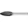 Pferd Hartmetall Hochleistungsfrässtift Flamme B Ø 12x30mm Schaft-Ø 6 mm Z3P HICOAT