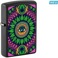 Zippo Benzinfeuerzeug "Cannabis Eye" in schwarz/lila schwarz