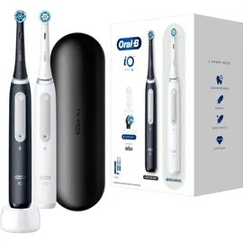 Oral-B iO Series 4 Matt Black + 2. Handstück Quite White + Reiseetui