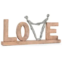 Moritz Skultur Love Aufsteller | Liebe | Liebespaar | Verliebt sein | 57 x 7 x 26 cm | Holz bemalt in Rosa | Liebende | Hochzeit | Zeichen