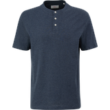 s.Oliver - T-Shirt mit Henleyausschnitt, Herren, blau, L