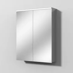 Sanipa Reflection Aluminium-Spiegelschrank ARND 60 mit LED-Leuchtpanel