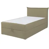 Roller Boxspringbett - beige - mit Bettkasten - H3 - 120x200 cm