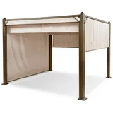 Blumfeldt Pantheon Cortina Rust Pavillon mit Dach 3x3 m 4 Seitenteile