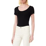 Vero Moda Damen T-Shirt VMMAXI My SS Soft U - Neck NOOS, Einfarbig, Gr. 42 (Herstellergröße: XL), Schwarz Black