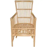 Mid.you Sessel, Holz, Rattan, 55x96x62 cm, Stühle