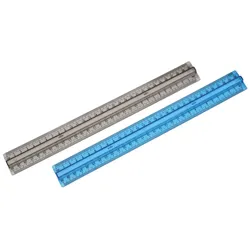Global Partner Lineal 30cm PS Kunststoff transparent rauch blau nicht wählbar Zeichenschablone Messlineal Zeichenlineal