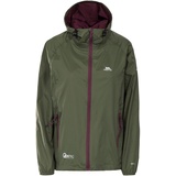 Trespass Qikpac Jacket, Moss, M, Kompakt Zusammenrollbare Wasserdichte Jacke für Damen, Medium, Grün