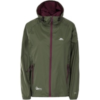 Trespass Qikpac Jacket, Moss, M, Kompakt Zusammenrollbare Wasserdichte Jacke für Damen, Medium, Grün