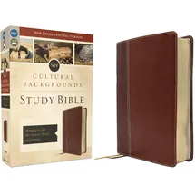 Zondervan NIV, Cultural Backgrounds Study Bible (Context Changes Everything), Leathersoft, Brown, Red Letter: Bringing to Life the Ancient World of Scripture