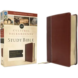 Zondervan NIV, Cultural Backgrounds Study Bible (Context Changes Everything), Leathersoft, Brown, Red Letter: Bringing to Life the Ancient World of Scripture