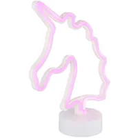 GLOBO Tischleuchte Neonleuchte Einhorn Kinderzimmerlampe Deko Batterie LED H