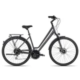 2R Manufaktur Trekkingrad TLX24 Trapez, 24 Gang Shimano Acera RD-M360 Schaltwerk, Kettenschaltung, Damenrad 28 Zoll schwarz/grau schwarz 55 cm