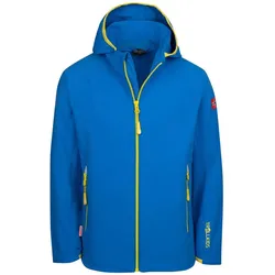 Kinder Softshelljacke Kvalvika Glühendes Blau/Trübes Gelb One Size