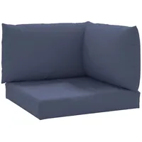 VidaXL Palettenkissen 3 Stk. Marineblau Oxford-Gewebe