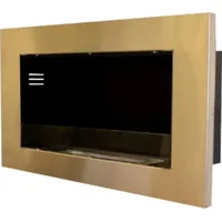 Ethanol und Gel Kamin Modell Dublin Deluxe Royal Edelstahl - Silber