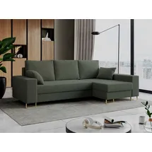MKS Meble Eckcouch Boucle 2-Sitzer Grün